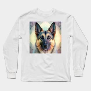 Fractal Design of A German Shepherd Long Sleeve T-Shirt